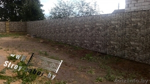 Установка под ключ или с вашего материала - забор между столбами из профлиста #1320321