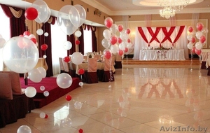 Оформление свадьбы шарами,  тканью,  цветами Гомель #1326448