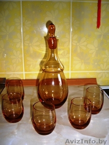 Графин и 5 рюмок для ликера, коньяка. #1325440