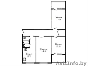 Продам 3-х комнатную квартиру в Бресте,  ул. Орловская 55,  67, 6м. #1320927