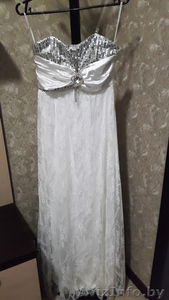 Платье белого цвета длинное #1332356