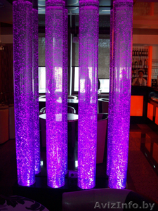 Водопад по стеклу,  воздушно-пузырьковые панели. монопанели,  аквадизайн #1344903