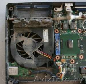 Чистка ноутбука от пыли с заменой термопасты #1350197