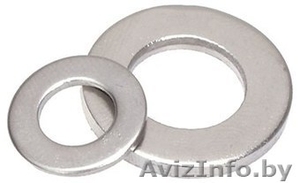 Шайба плоская DIN 125,  сталь А2 или А4;  от М3, 2 до М21, 0 #1354908