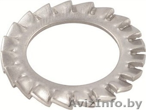 Шайба стопорная упругая с внутренними или внешними зубцами,  DIN 6798,  сталь А2 #1354900