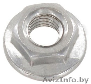 Гайка DIN 6923,  шестигранная с фланцем;  сталь А2,  М6,  М8,  М10 #1354897