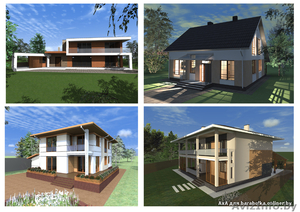 Проекты жилых домов,  бань,  летних кухонь,  хозпостроек,  навесов и гаражей. #1363204