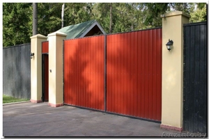 ЕВРО -забор. Ворота откатные. Ворота распашные. #1362430