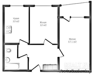 2х комнатная квартира в 5-м районе #1357776