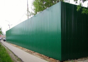 Забор из металлопрофиля под ключ борисов   #1372417