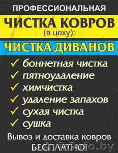 Чистим мягкую мебель,  ковры на дому и с вывозом #1288880