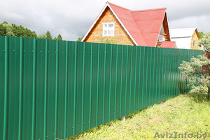 Установка забора из профнастила под ключ #1393649