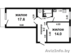 2-комн. квартира (14 км. от Бреста) #1421528