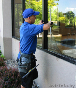 блестящая мойка окон,  фасадов и витрин #1422491
