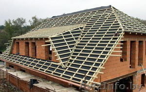 монтаж стропильной системы,  покрытие,  утепление #1417574
