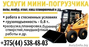 Аренда минипогррузчика, миниэксковатор,  ямобур,  палетные вилы #1419921