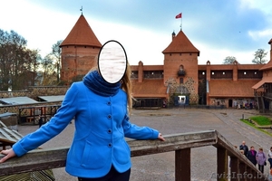 Пальто демисезонное голубое #1402009