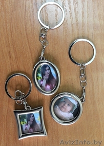 Брелки с фотографией металлические #1409380