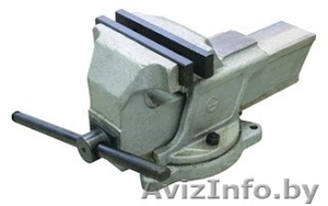 Тиски слесарные 200мм стальные, поворотные. #1425201