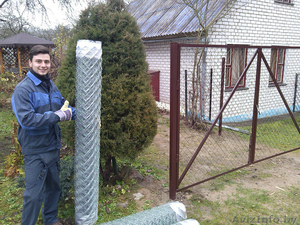 Установка забора из сетки-рабицы #1440996