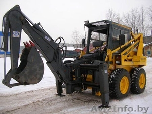 Минипогрузчик- экскаватор. Планировка. Выравнивание участков #1432646