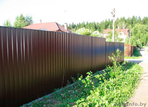 Монтаж заборов из профлиста.  #1459565