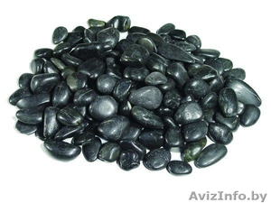 Галька поливаная черная 10-50мм 5 кг #1449274