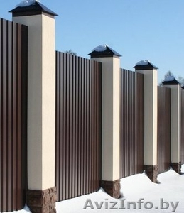 Забор из металлопрофиля под ключ (минск,  минская обл.) #1457623