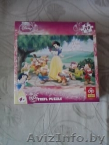 Детские пазлы: Белоснежка и Тачки #1452521