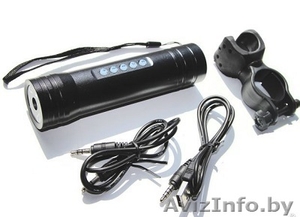Велосипедный фонарик с радио мр3 плеером встроенным днамиком 3 ват  и креплением #1453950