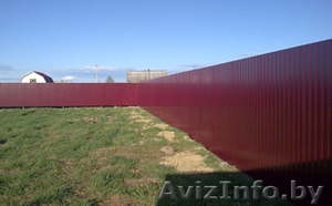 Забор из профнастила под ключ стоимость работ от  #1462083