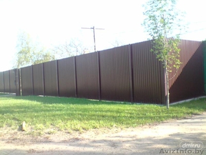 Стоимость установки забора из металлопрофиля от 8 дол #1470051