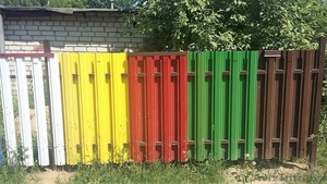 Штакетник из оцинкованной стали с 2 сторонним покрытием RAL-любой цвет #1462856