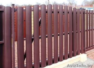 металлический штакетник европланка под дерево #1481960