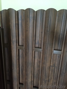 металлический штакетник европланка для забора двухстороннее покрытие #1481962