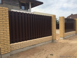 металлический штакетник евроштакетник под дерево #1482565