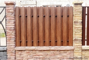 металлический штакетник для забора двухстороннее покрытие #1482568