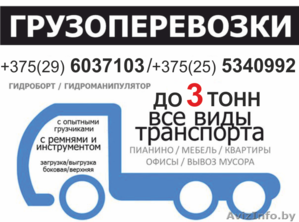 Грузоперевозки по Минску и Беларуси до 3 тонн #1401775