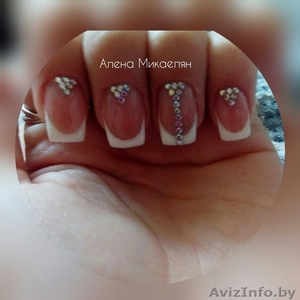 Наращивание ногтей, покрытие цветным гелем, педикюр #1479293