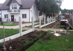 Бетонные заборы. Строим заборы с бетонными столбами. Минск,  Минский район,  Минск #1491330