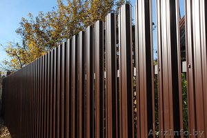 Красивый забор из штакетника в Минске #1490394
