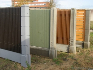 Установка бетонных евро столбов для забора в Минске #1490395