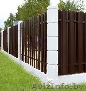 Установка забора евро штакетника. Возможен оцинкованный каркас. Минск,  Минская о #1491346