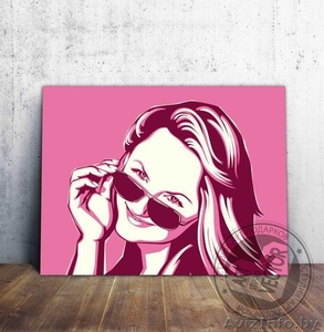 Портрет,  поп арт портреты на холсте по фото #1488317