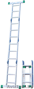 Профессиональная алюминиевая лестница-трансформер Т455 #1494528