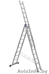 Лестница трёхсекционная алюминиевая 3x10 ступеней 5310 Алюмет #1494529