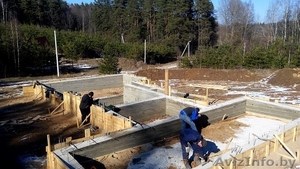 Заливка фундамента в Воложине. Монолитный,  свайный ленточный #1498793
