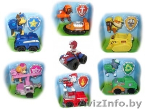 Набор инерционные машинки со звуком 11 см с фигуркой 7 шт. (Щенячий патруль) #1512656