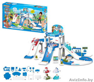 Большая парковка и 4 машинки (Щенячий патруль) #1512682