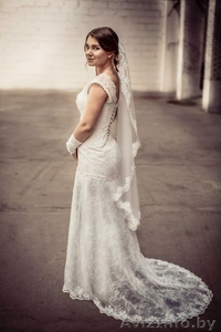 Свадебное кружевное платье со шлейфом #1504819